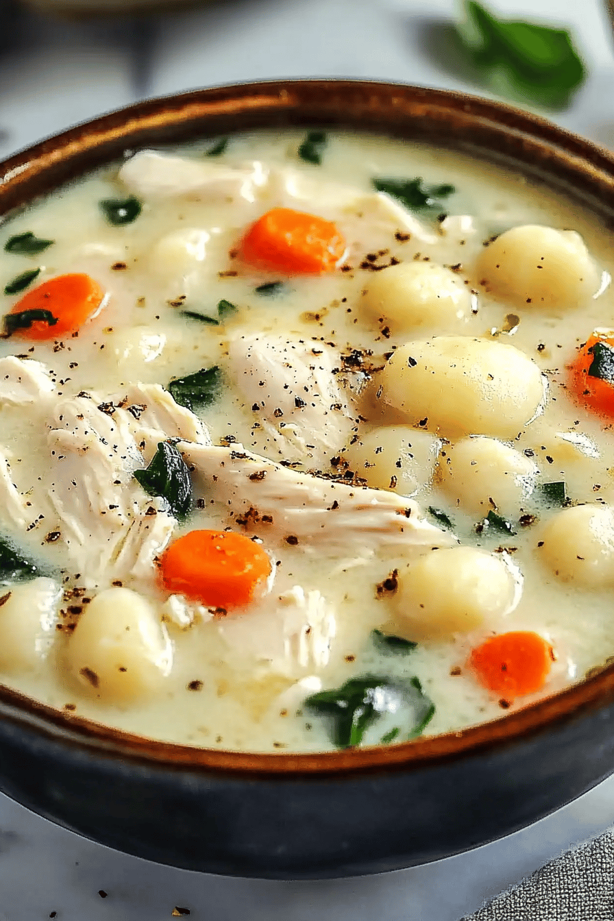 Olive Garden Chicken Gnocchi Soup Recipe ingredients organized and measured on kitchen counter