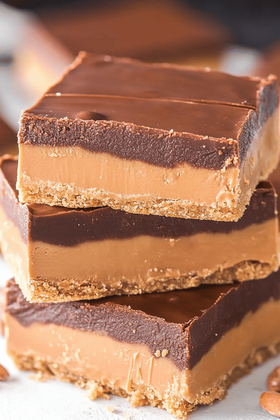 Peanut Butter Bars Recipe slice on plate showing perfect texture and swirl pattern