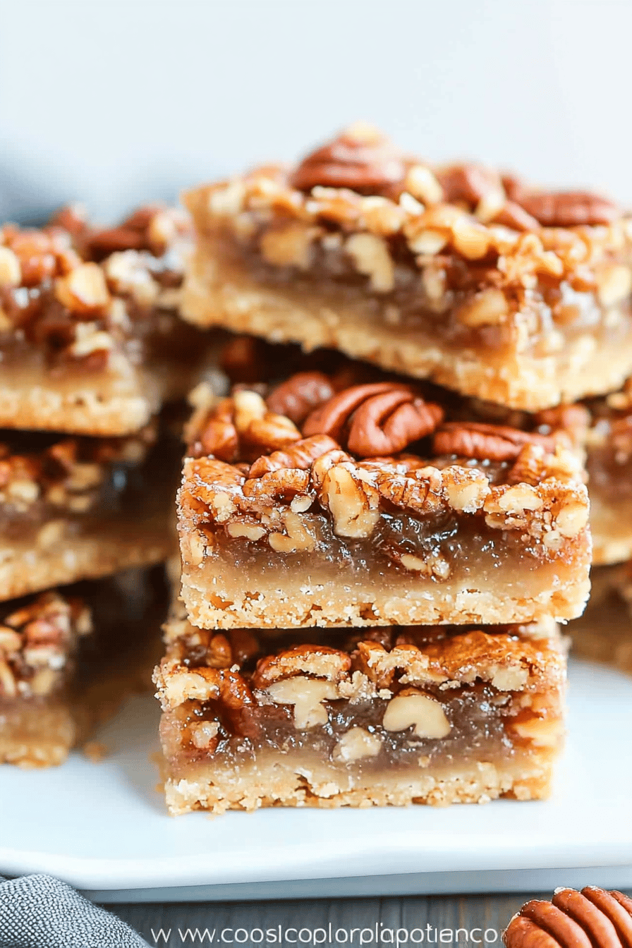 Pecan Pie Bars ingredients organized and measured on kitchen counter