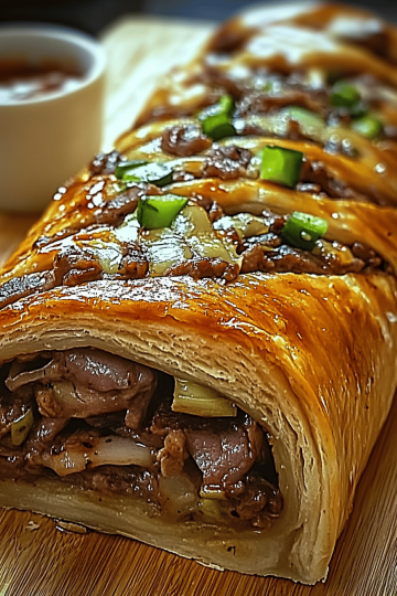 Philly Cheesesteak Stromboli
