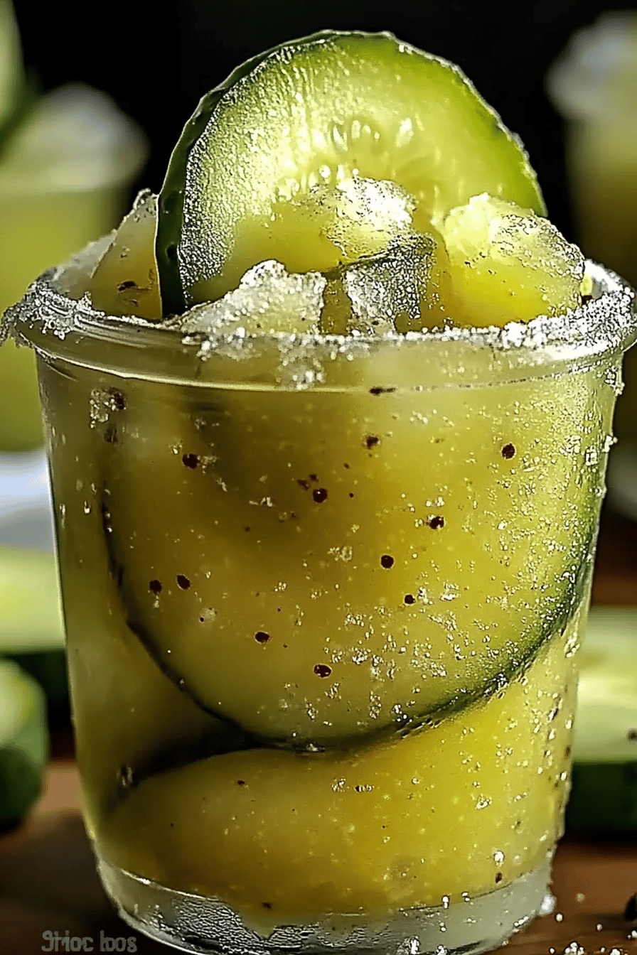Pickle Slushy Recipe final dish beautifully presented and ready to serve