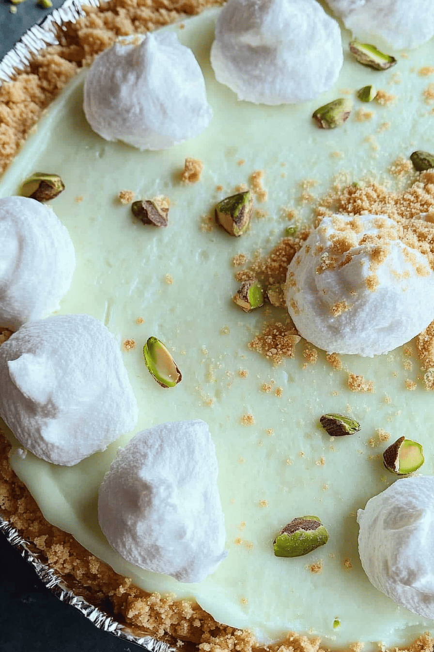 Pistachio Cheesecake Pie ingredients organized and measured on kitchen counter