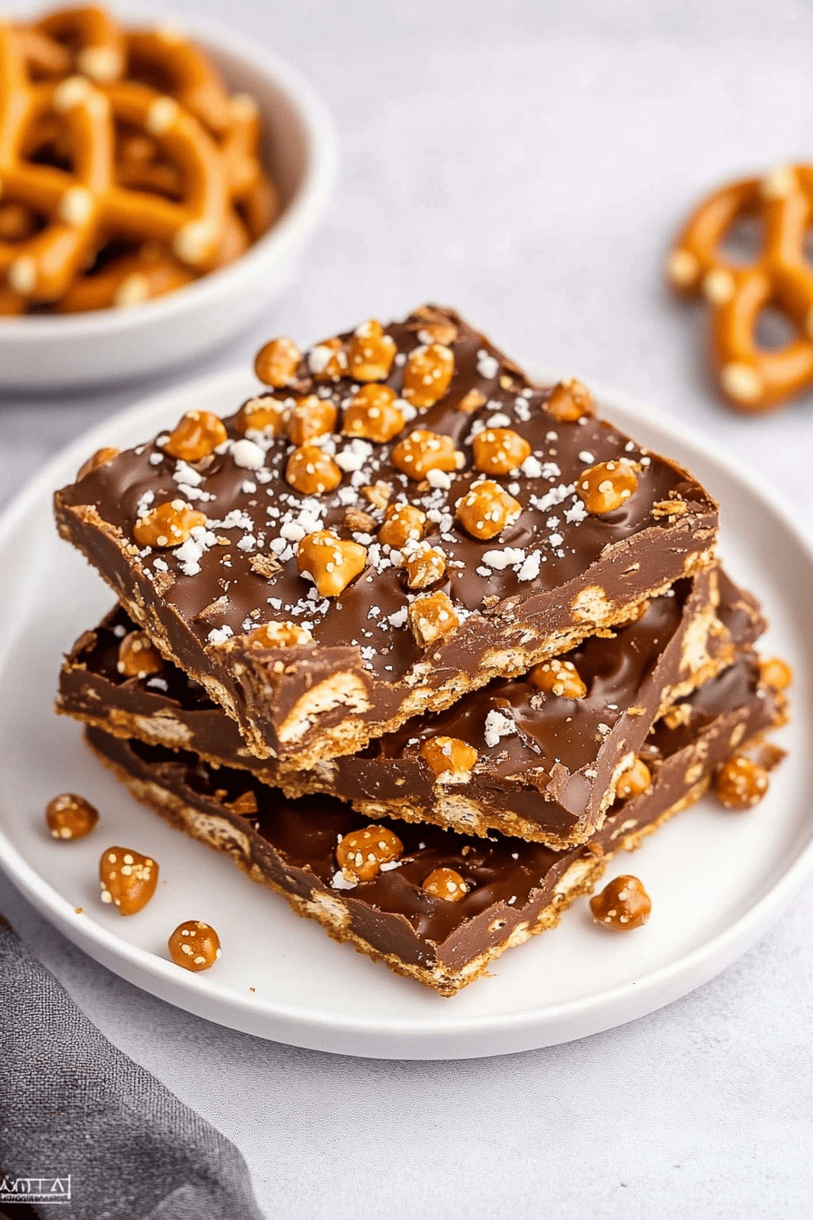 Pretzel Toffee Recipe final dish beautifully presented and ready to serve