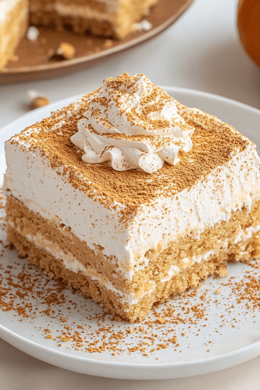 Pumpkin Icebox Cake final dish beautifully presented and ready to serve