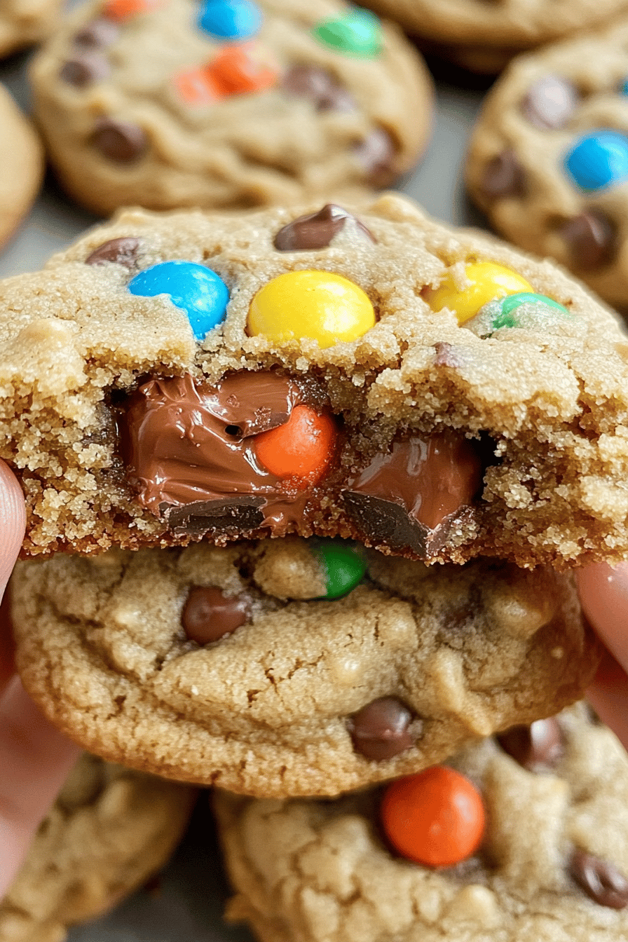 Reese's Stuffed Monster Cookies ingredients organized and measured on kitchen counter