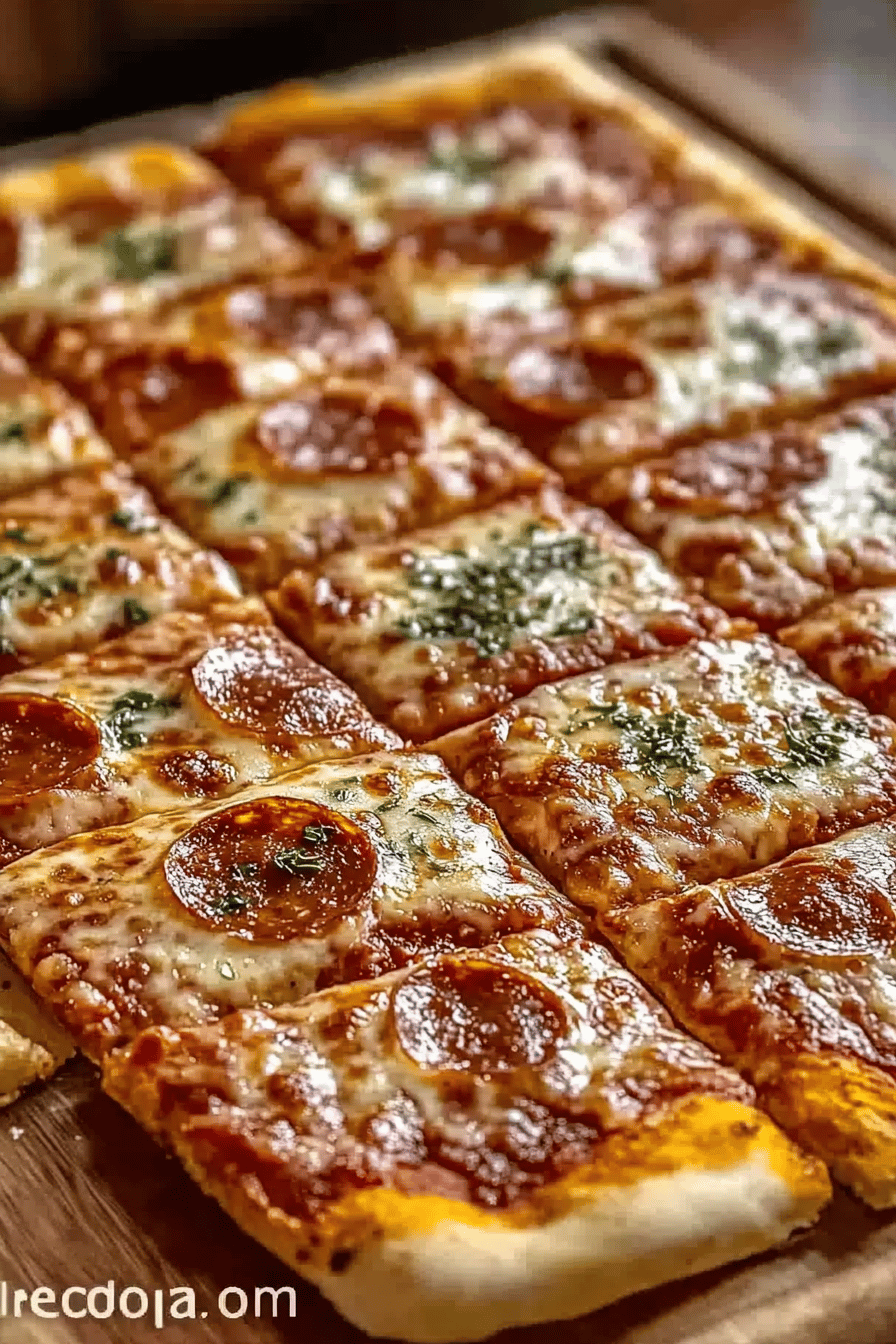 School Cafeteria Pizza slice on plate showing perfect texture and swirl pattern