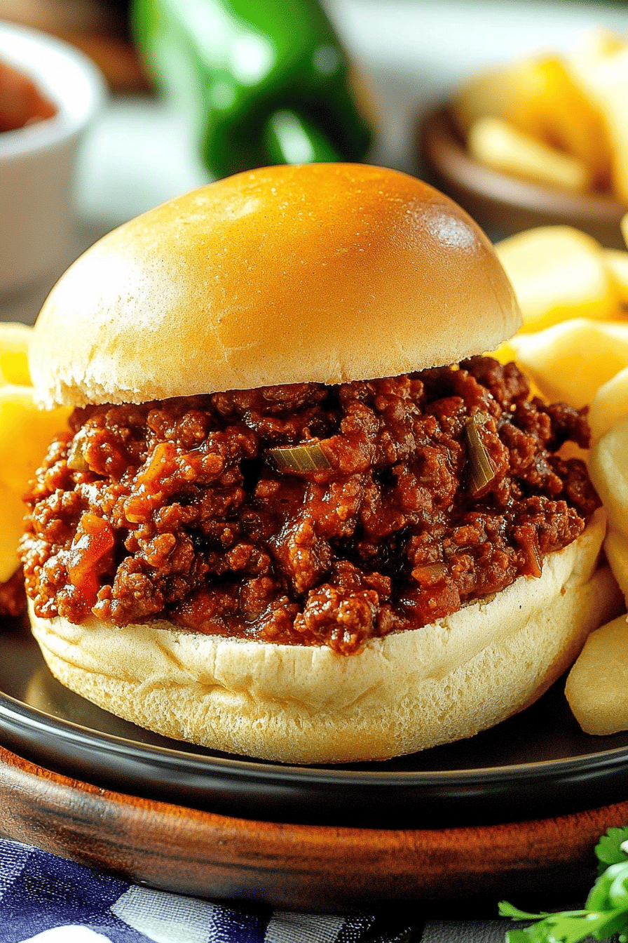 Sloppy Joes Recipe final dish beautifully presented and ready to serve