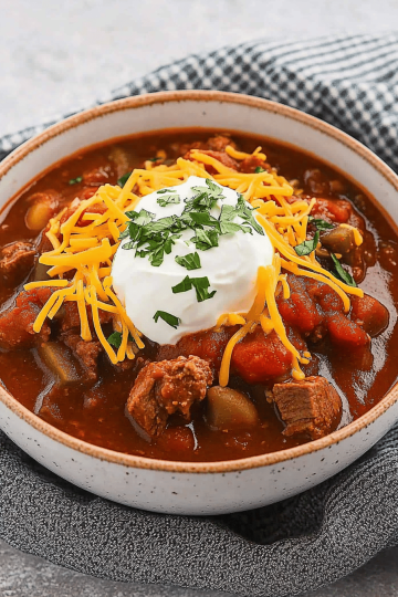 Slow Cooker Brisket Chili