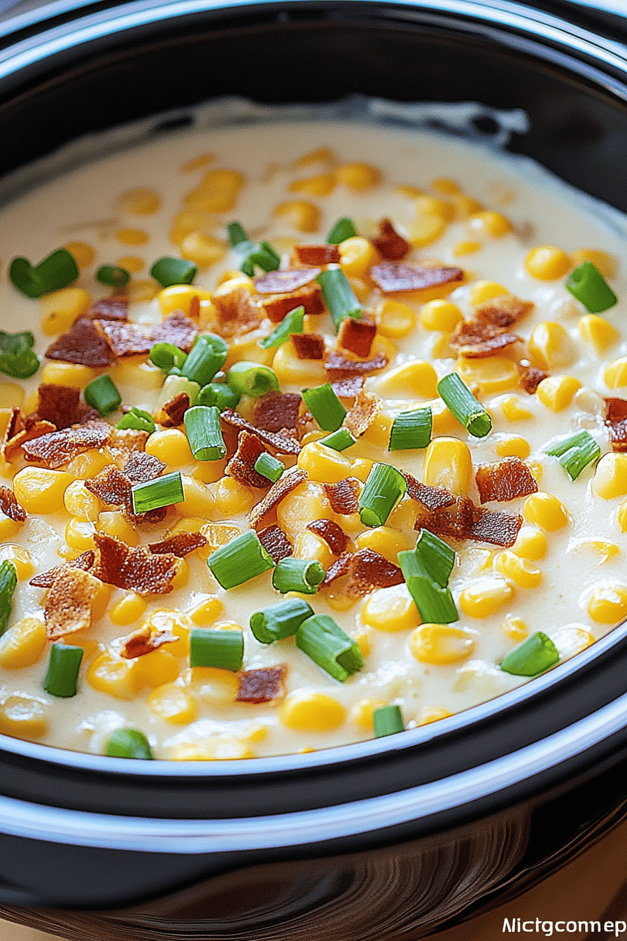 Slow Cooker Creamed Corn ingredients organized and measured on kitchen counter