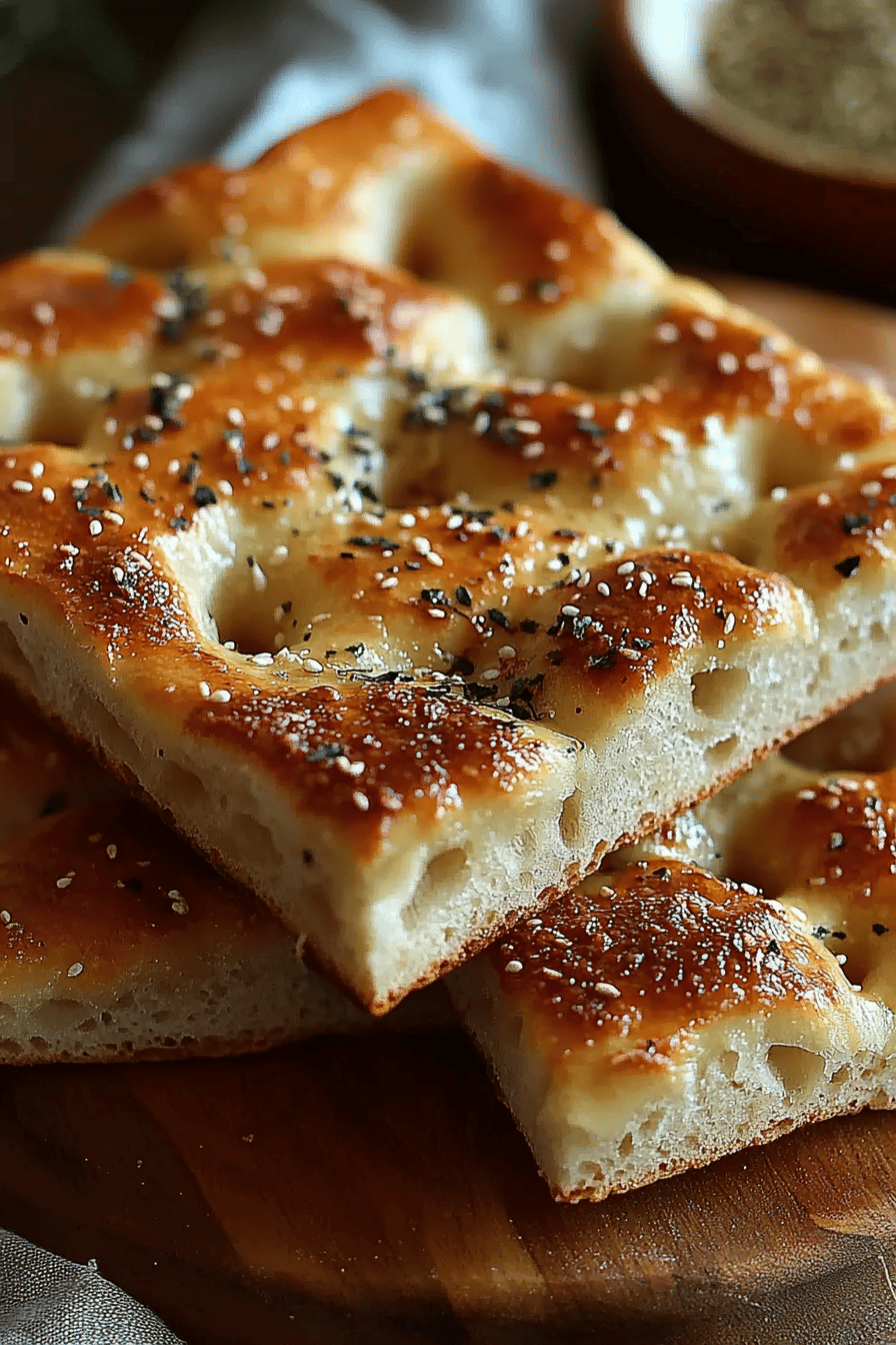 Sourdough Focaccia Recipe final dish beautifully presented and ready to serve