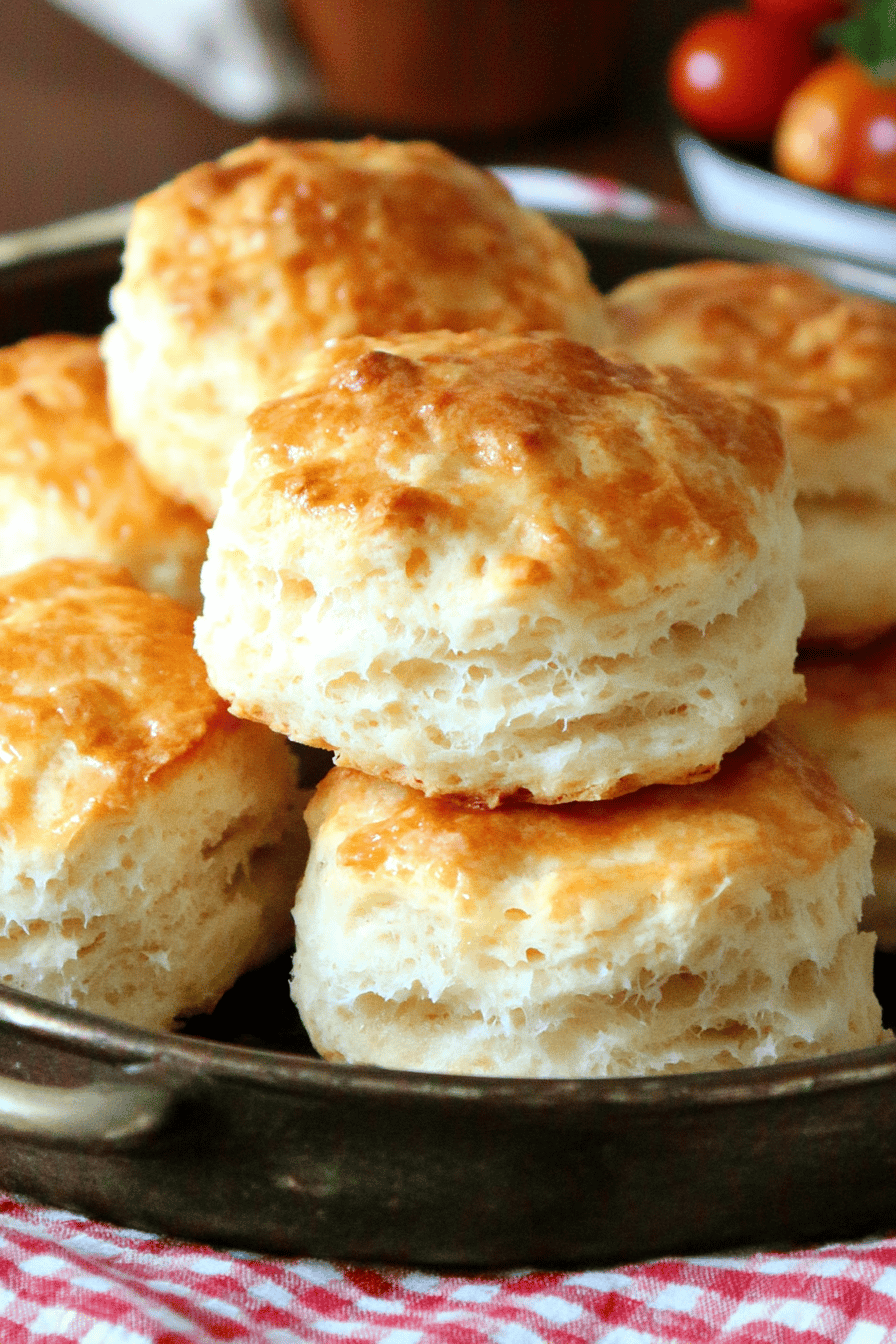Southern Buttermilk Biscuits final dish beautifully presented and ready to serve