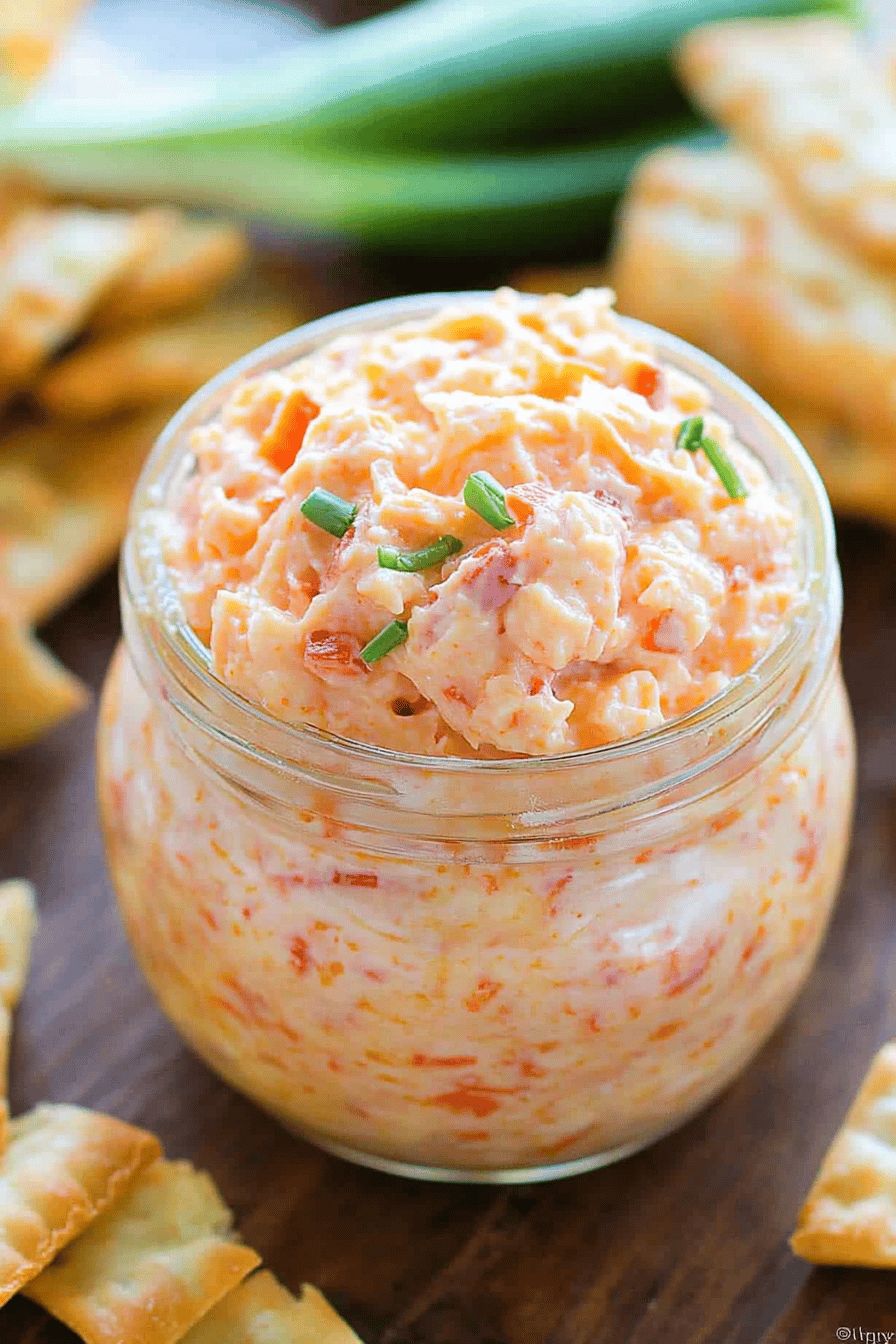 Southern Pimento Cheese final dish beautifully presented and ready to serve