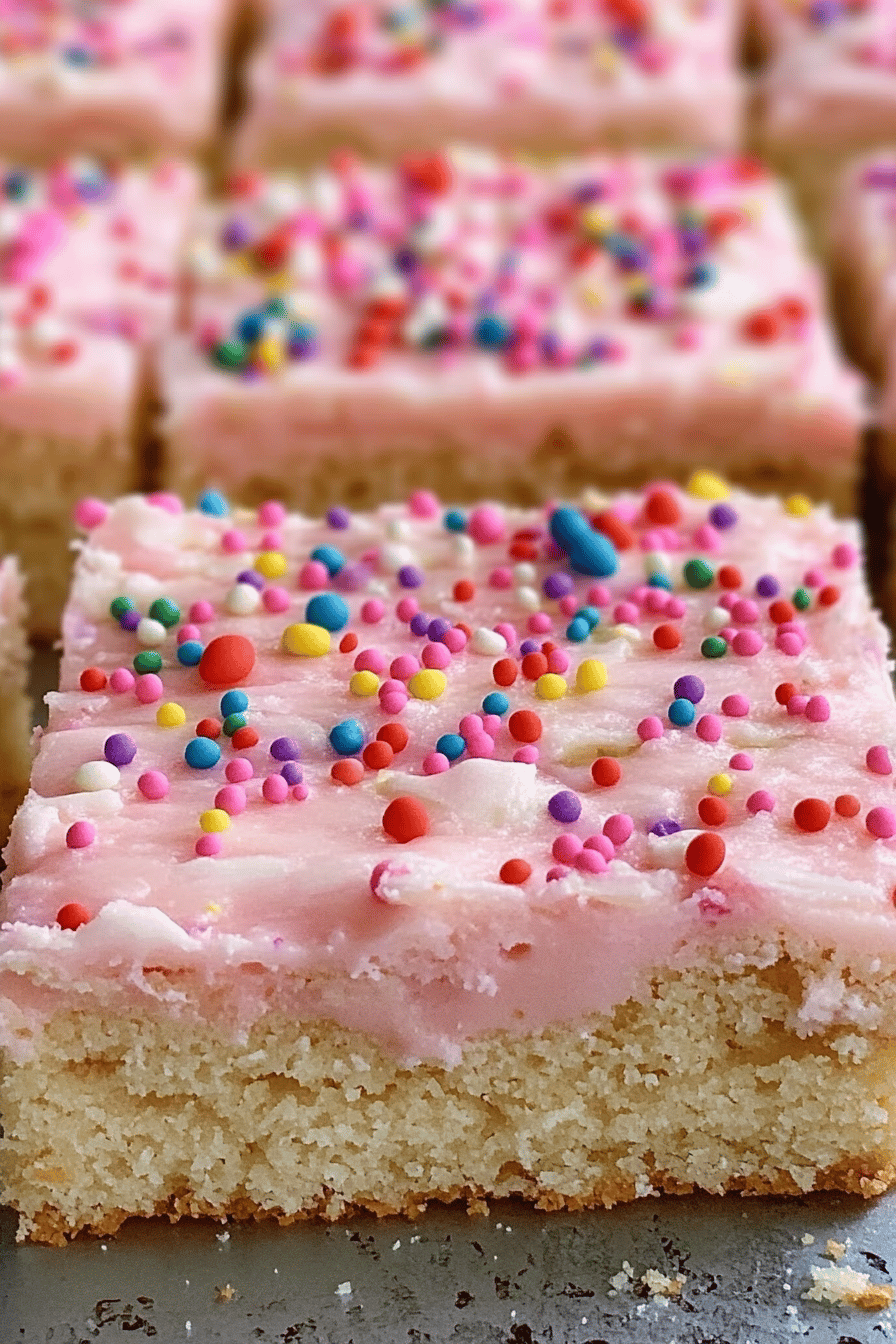 Sugar Cookie Bars slice on plate showing perfect texture and swirl pattern