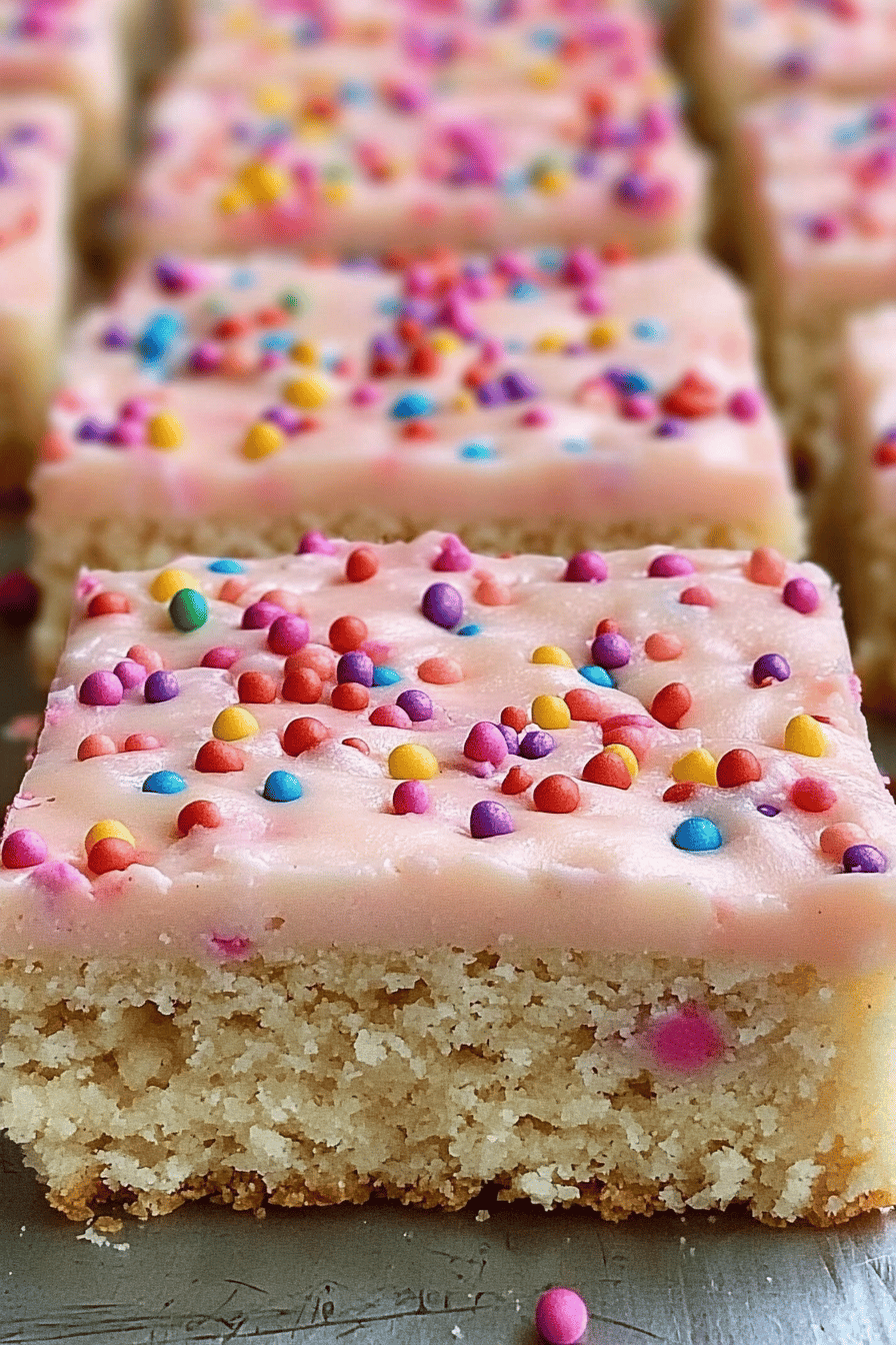 Sugar Cookie Bars final dish beautifully presented and ready to serve