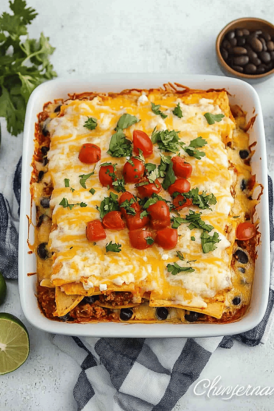 Taco Lasagna Recipe ingredients organized and measured on kitchen counter