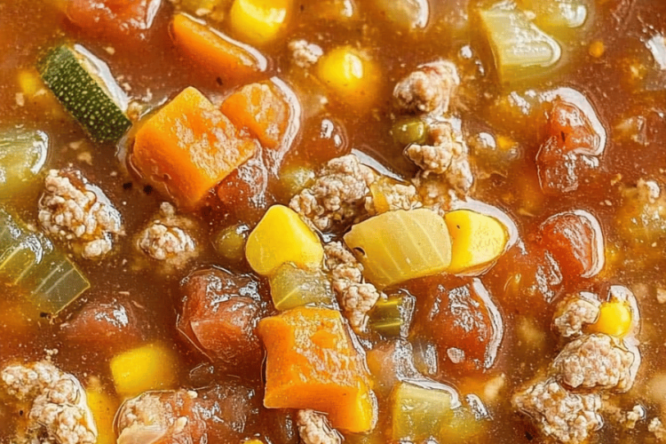 Tomato Hamburger Vegetable Soup