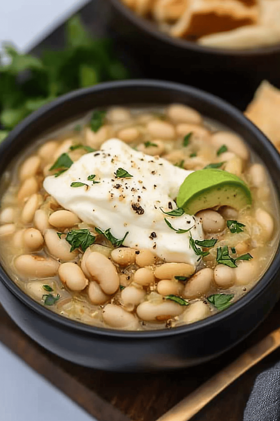 White Bean Recipes final dish beautifully presented and ready to serve