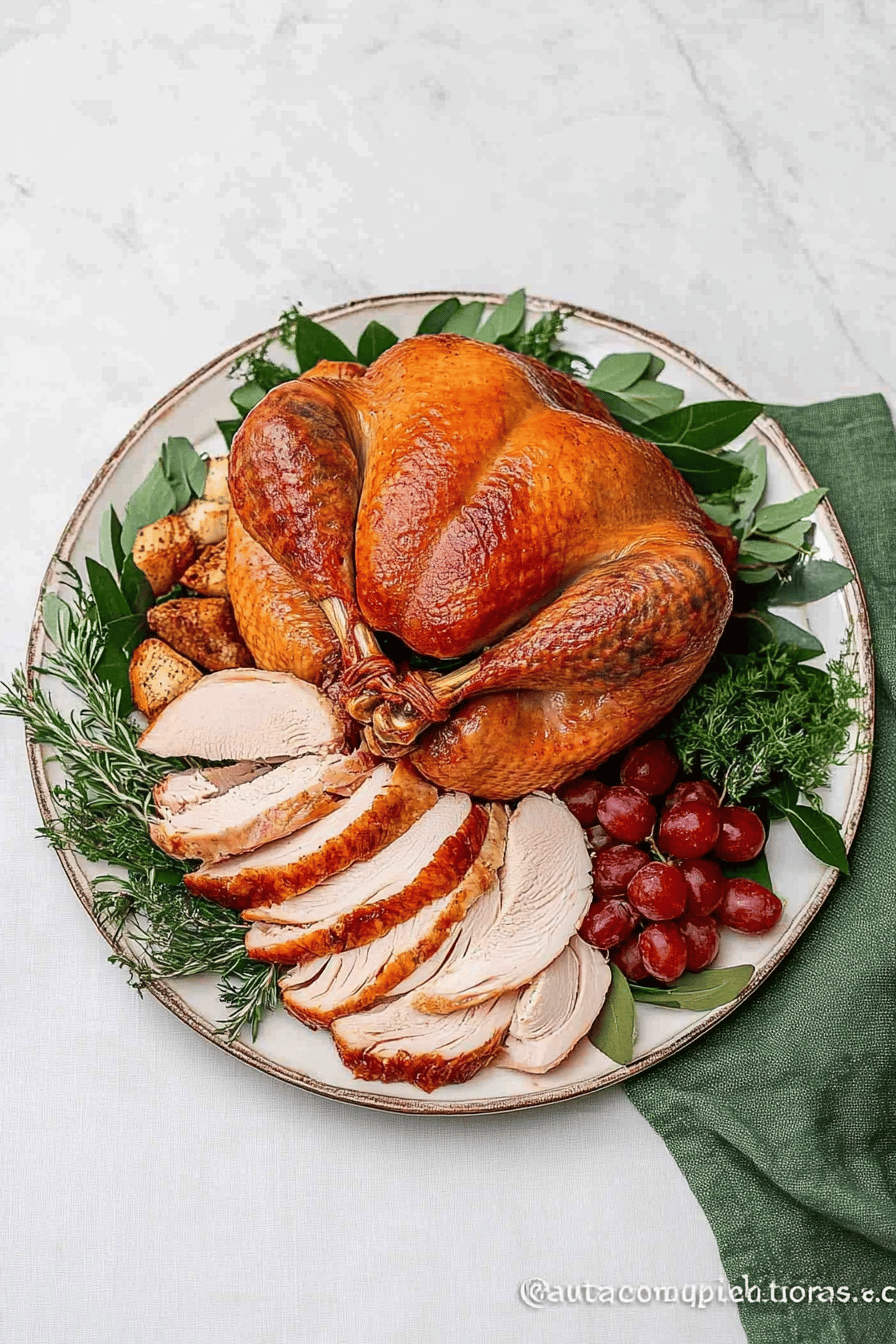 carve a turkey ingredients organized and measured on kitchen counter