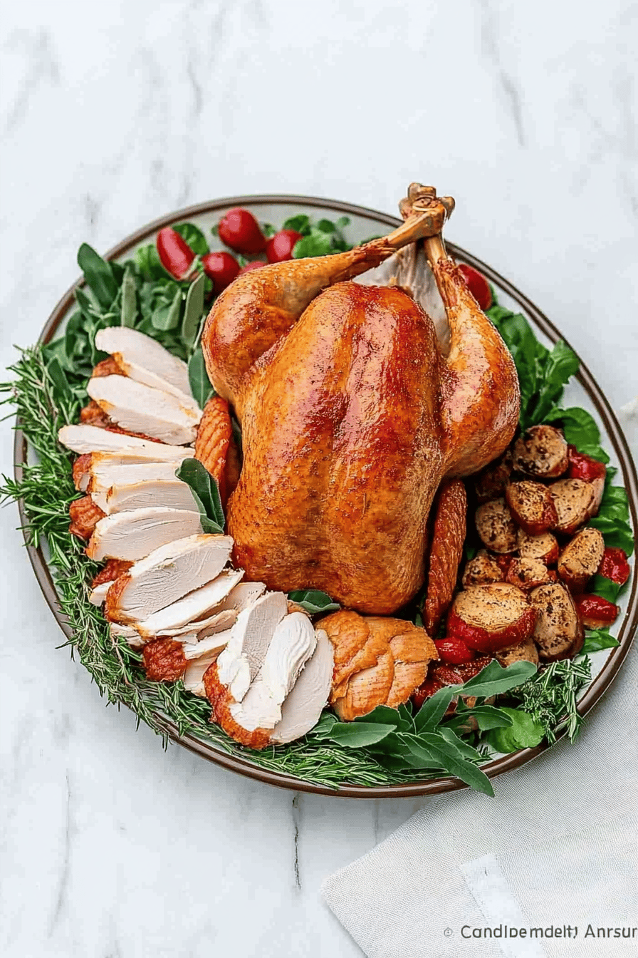 carve a turkey final dish beautifully presented and ready to serve