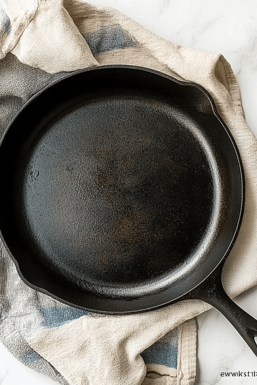 clean cast iron skillet final dish beautifully presented and ready to serve