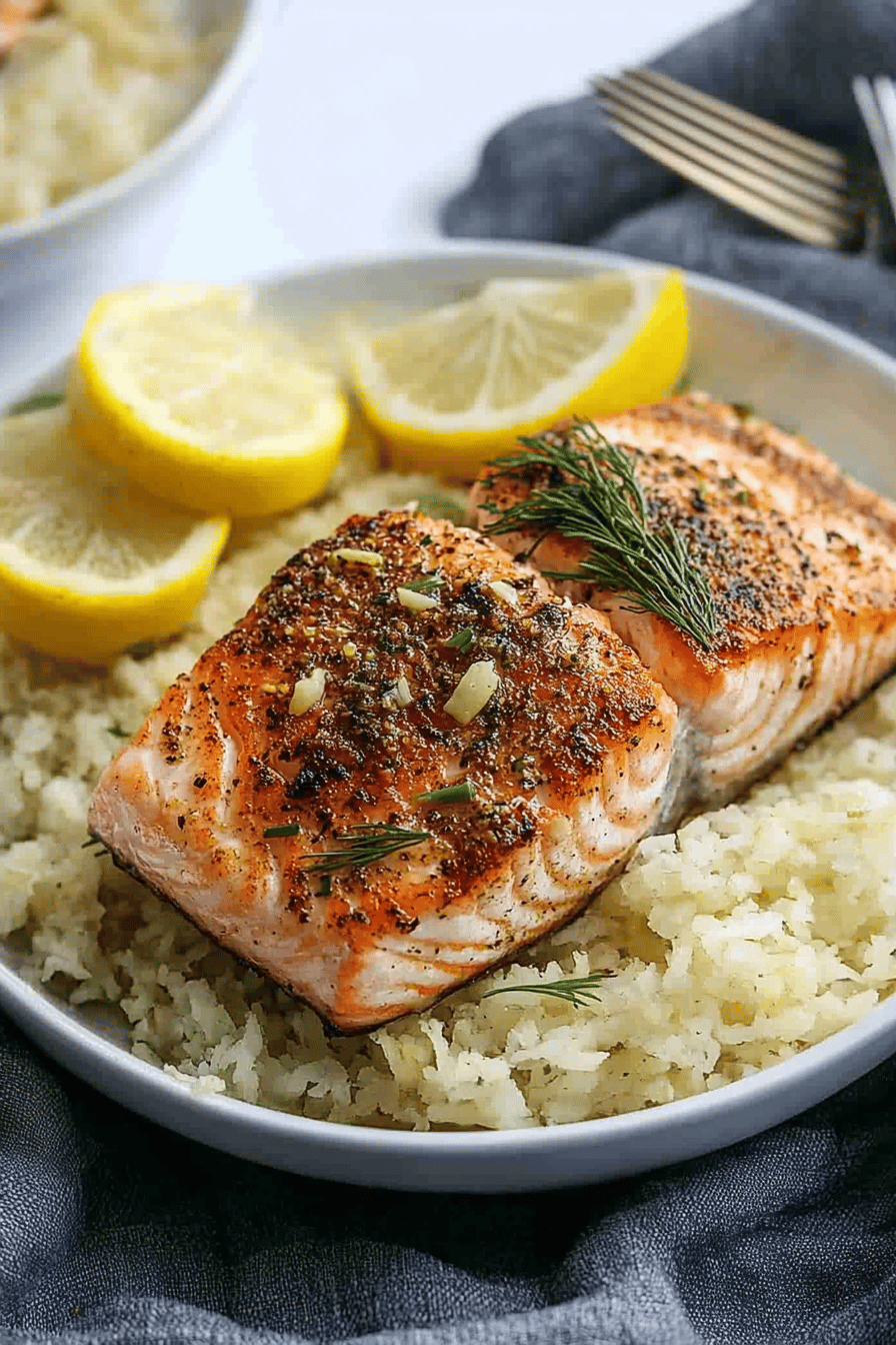 slow cooker salmon final dish beautifully presented and ready to serve
