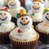 snowman cupcakes