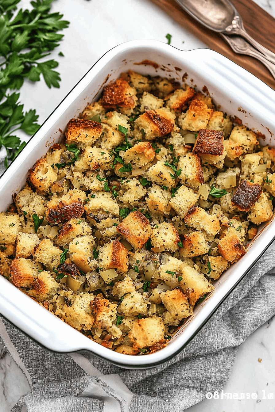 stuffing recipe final dish beautifully presented and ready to serve
