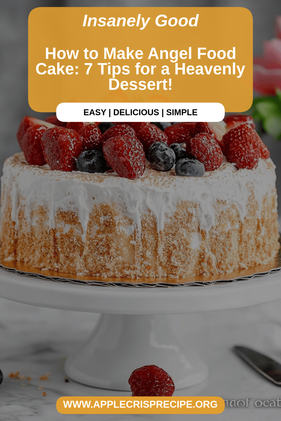 Angel Food Cake Recipe final dish beautifully presented and ready to serve