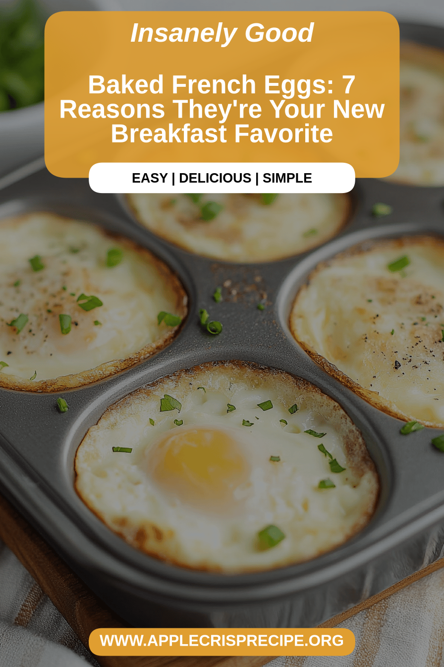 Baked French Eggs final dish beautifully presented and ready to serve
