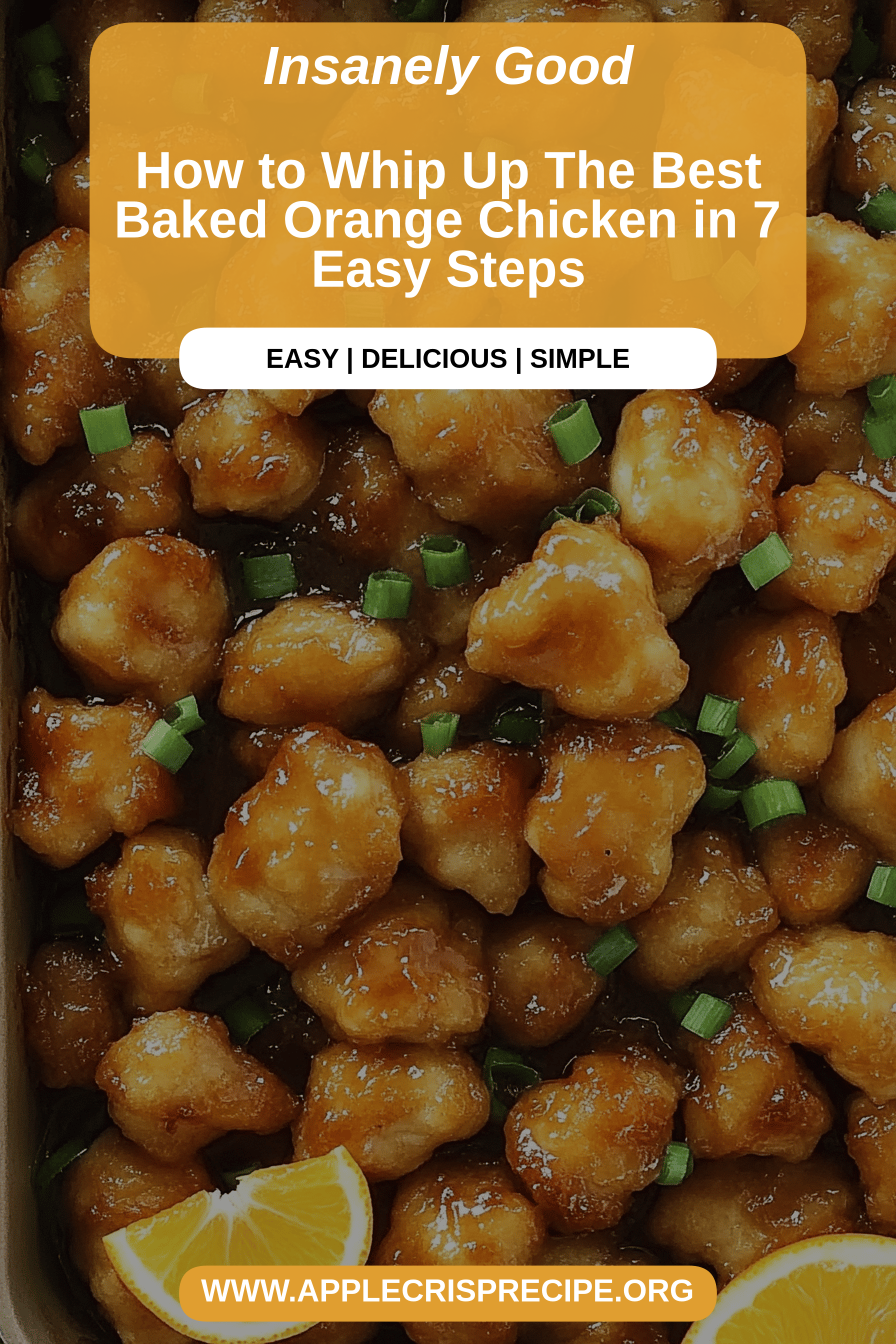 Baked Orange Chicken final dish beautifully presented and ready to serve