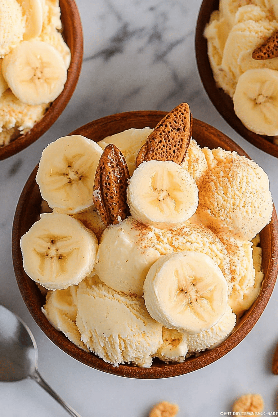 Banana Pudding Ice Cream ingredients organized and measured on kitchen counter