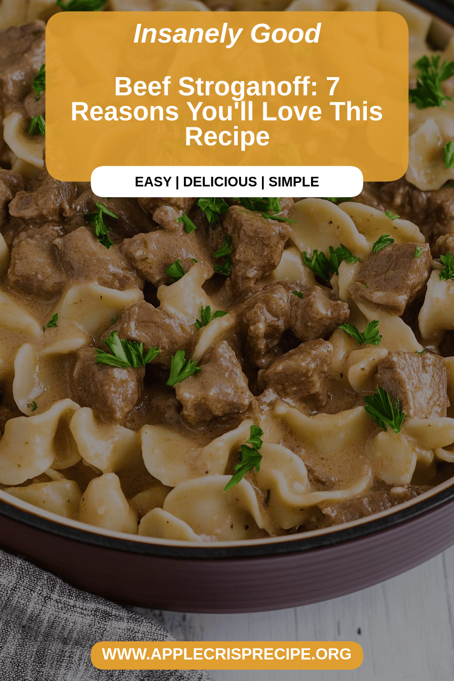 Beef Stroganoff final dish beautifully presented and ready to serve