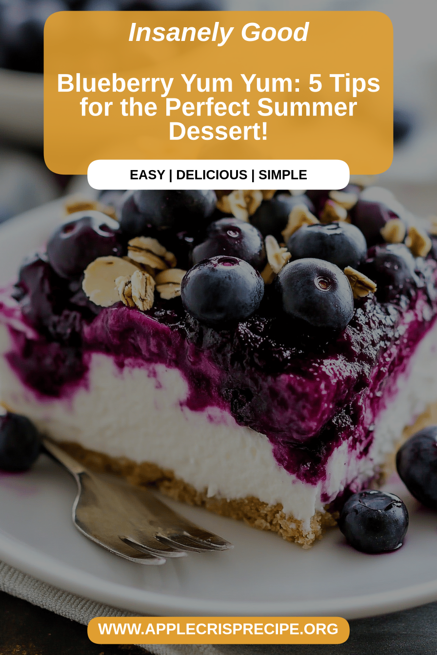 Blueberry Yum Yum Recipe final dish beautifully presented and ready to serve