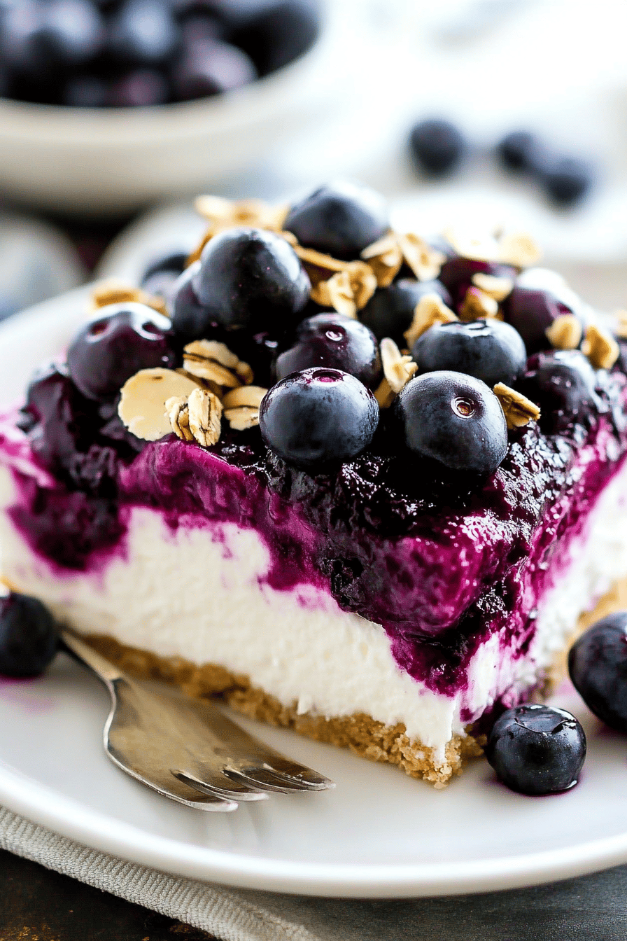 Blueberry Yum Yum Recipe ingredients organized and measured on kitchen counter