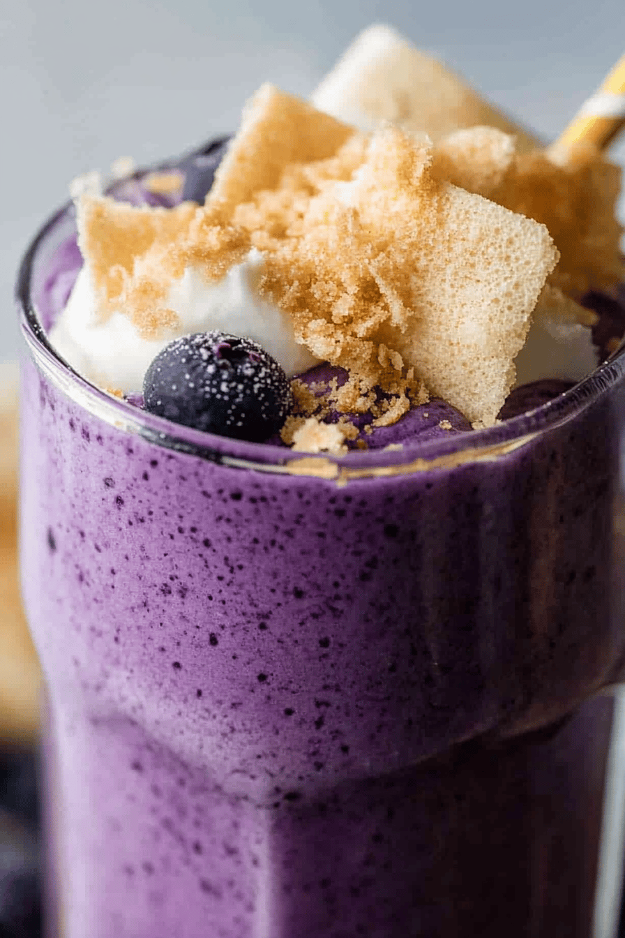 Blueberry cheesecake smoothie ingredients organized and measured on kitchen counter