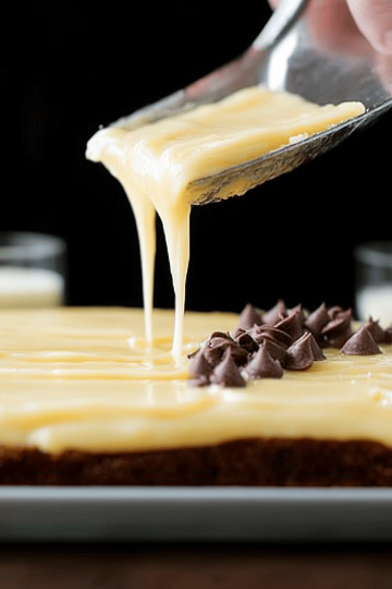 Boston cream poke cake
