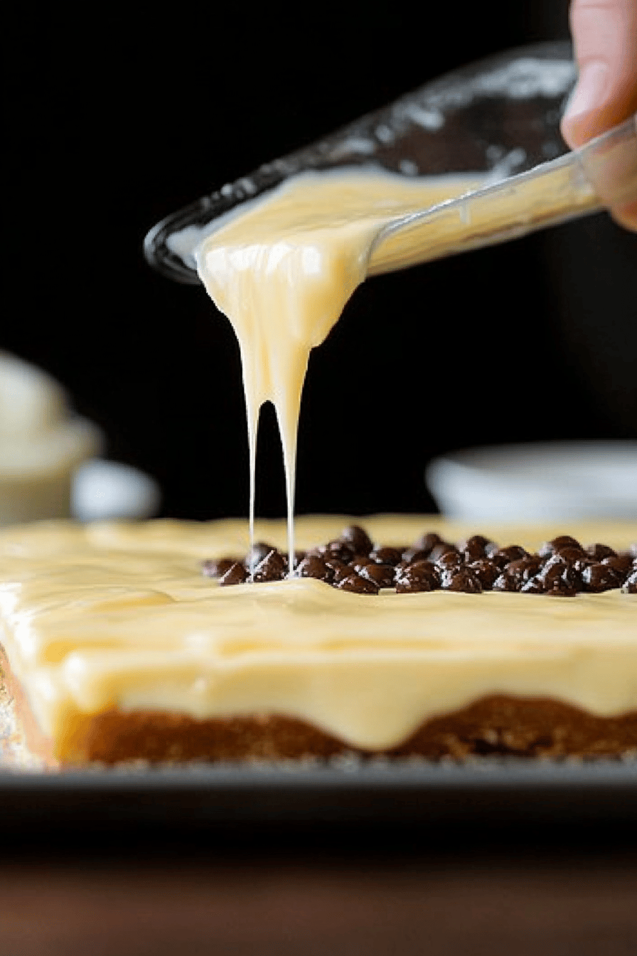 Boston cream poke cake ingredients organized and measured on kitchen counter