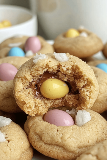 Cadbury Egg Kiss Cookies