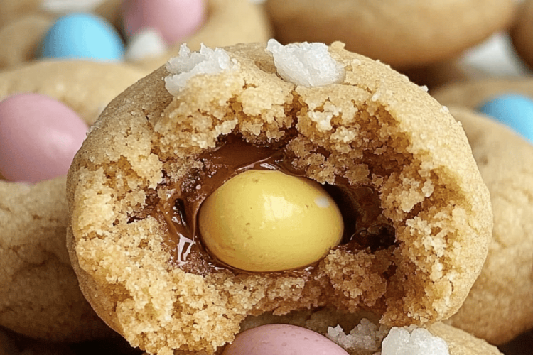 Cadbury Egg Kiss Cookies