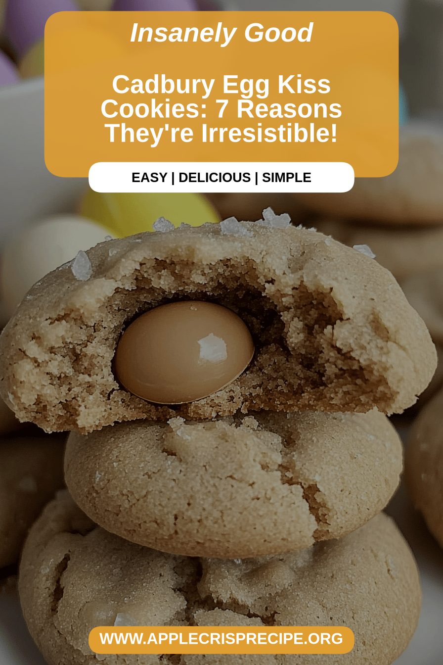 Cadbury Egg Kiss Cookies final dish beautifully presented and ready to serve