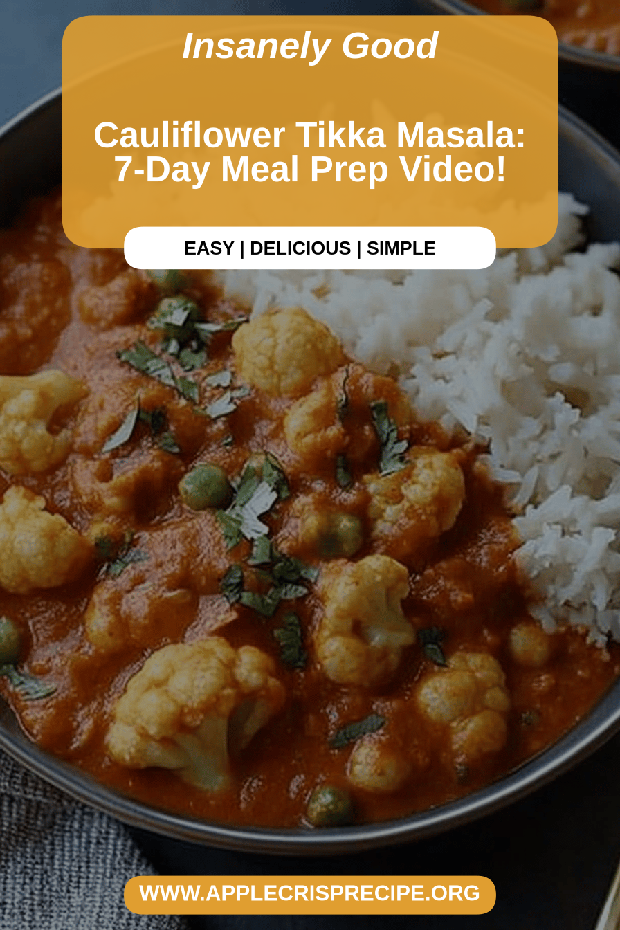 Cauliflower Tikka Masala final dish beautifully presented and ready to serve