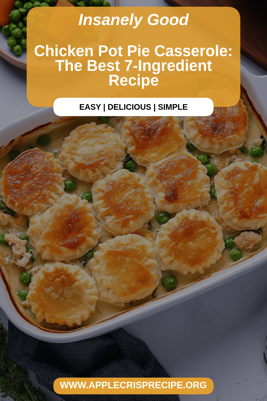 Chicken Pot Pie Casserole final dish beautifully presented and ready to serve