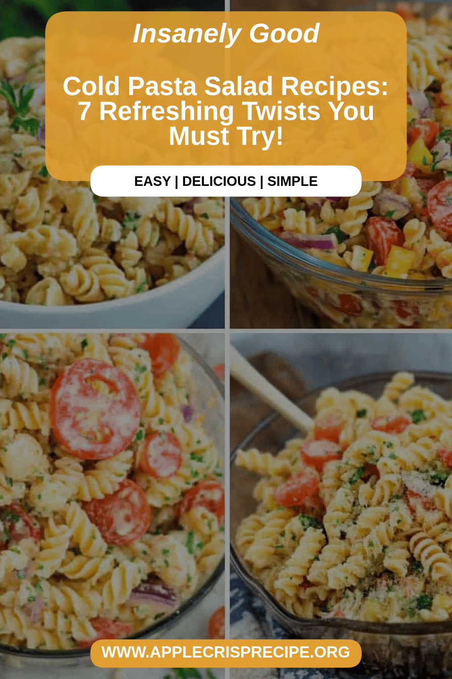 Cold Pasta Salad Recipes final dish beautifully presented and ready to serve
