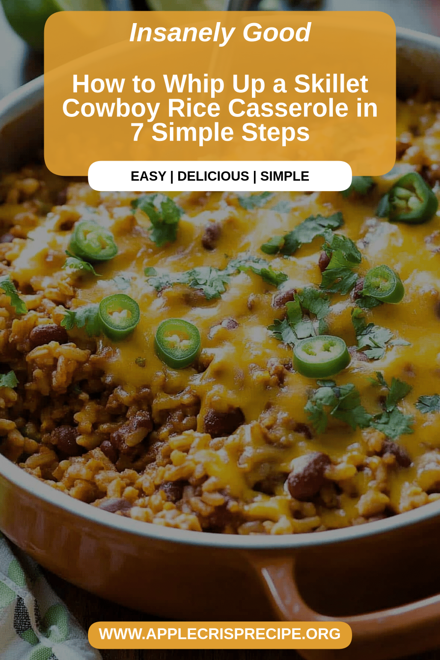 Cowboy Rice Casserole final dish beautifully presented and ready to serve