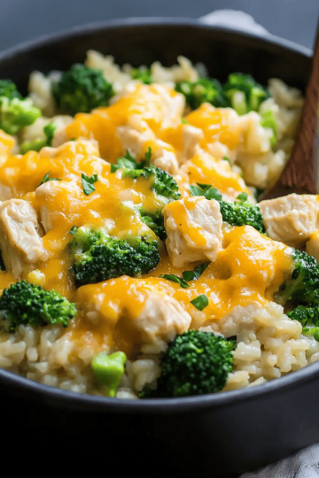Crockpot Cheesy Chicken Broccoli Rice