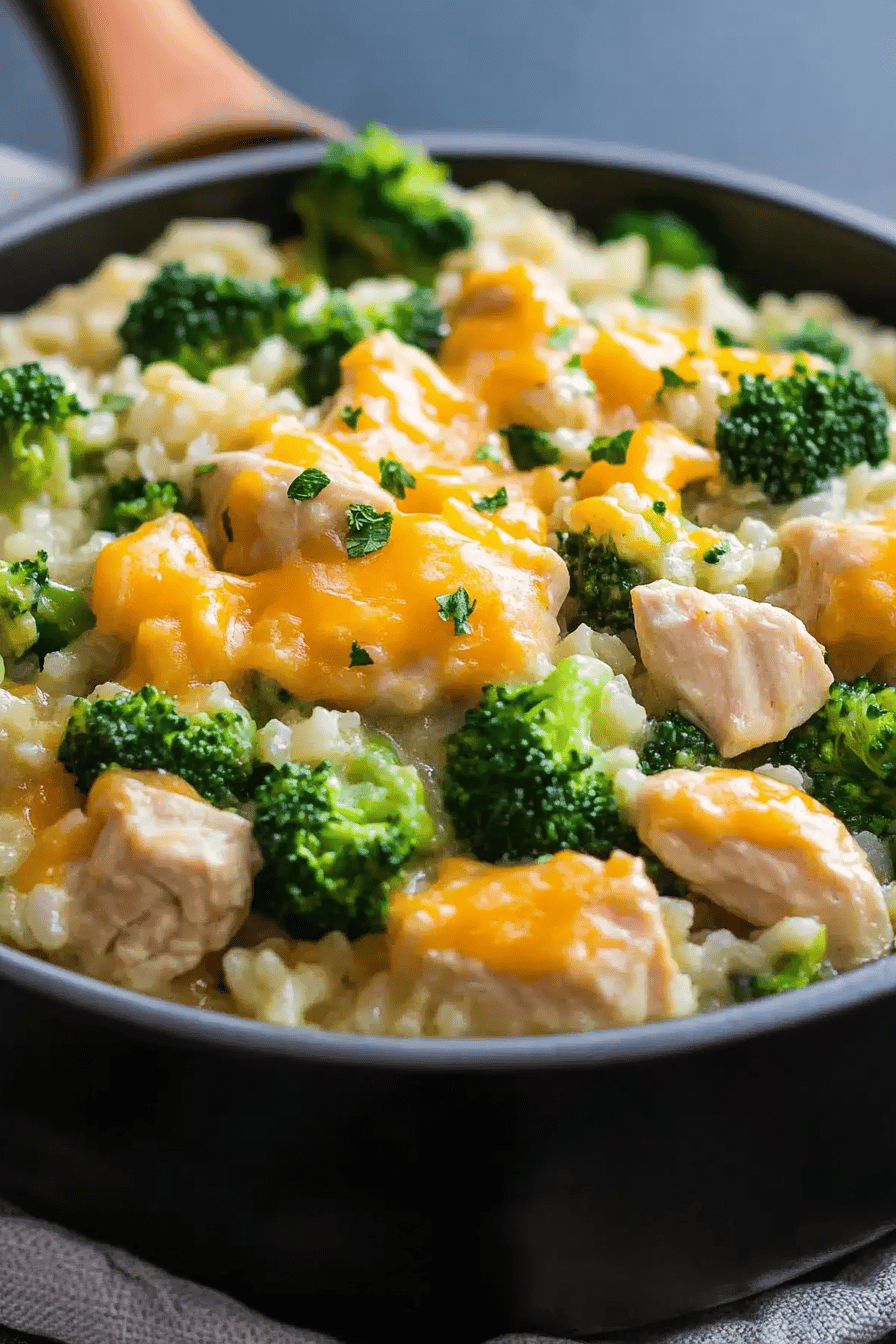Crockpot Cheesy Chicken Broccoli Rice slice on plate showing perfect texture and swirl pattern