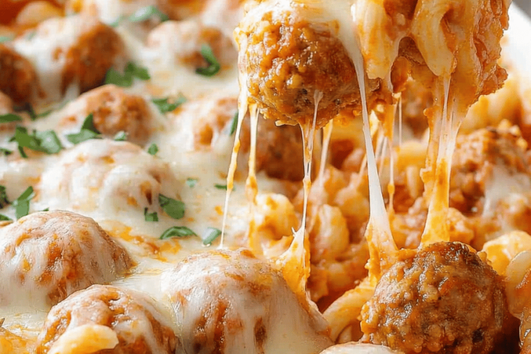 Dump and Bake Meatball Casserole