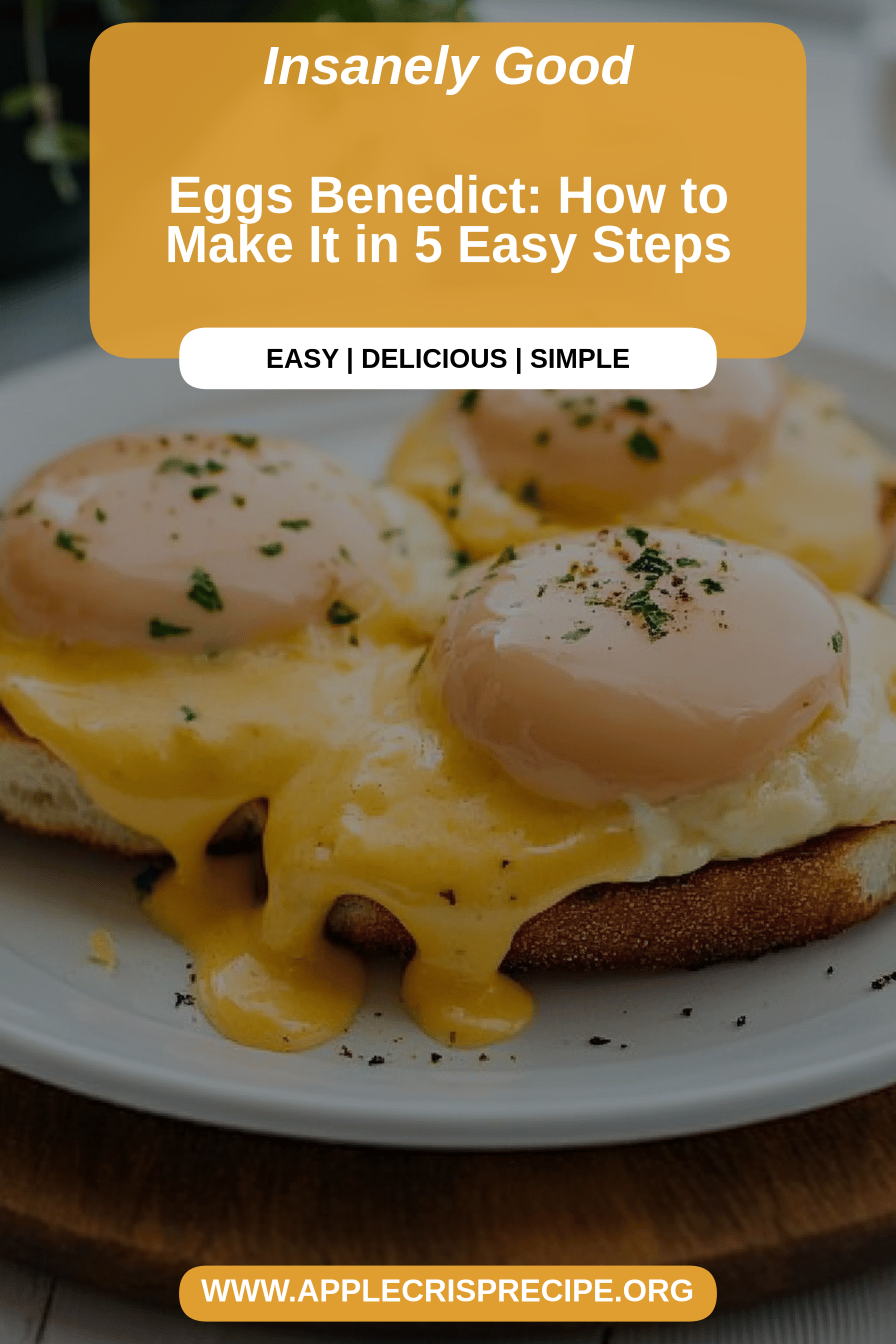 Eggs Benedict final dish beautifully presented and ready to serve