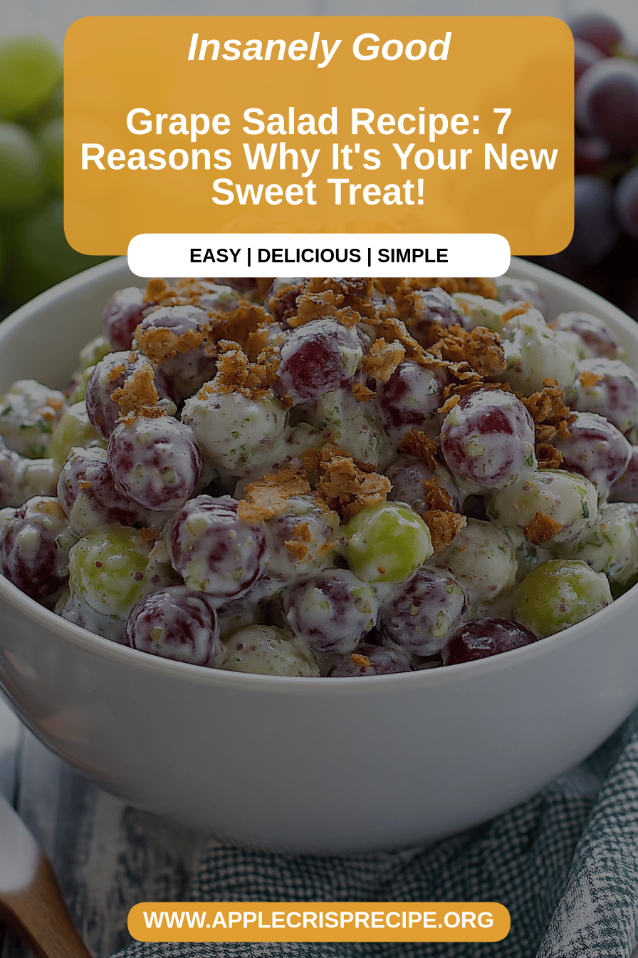 Grape Salad Recipe final dish beautifully presented and ready to serve