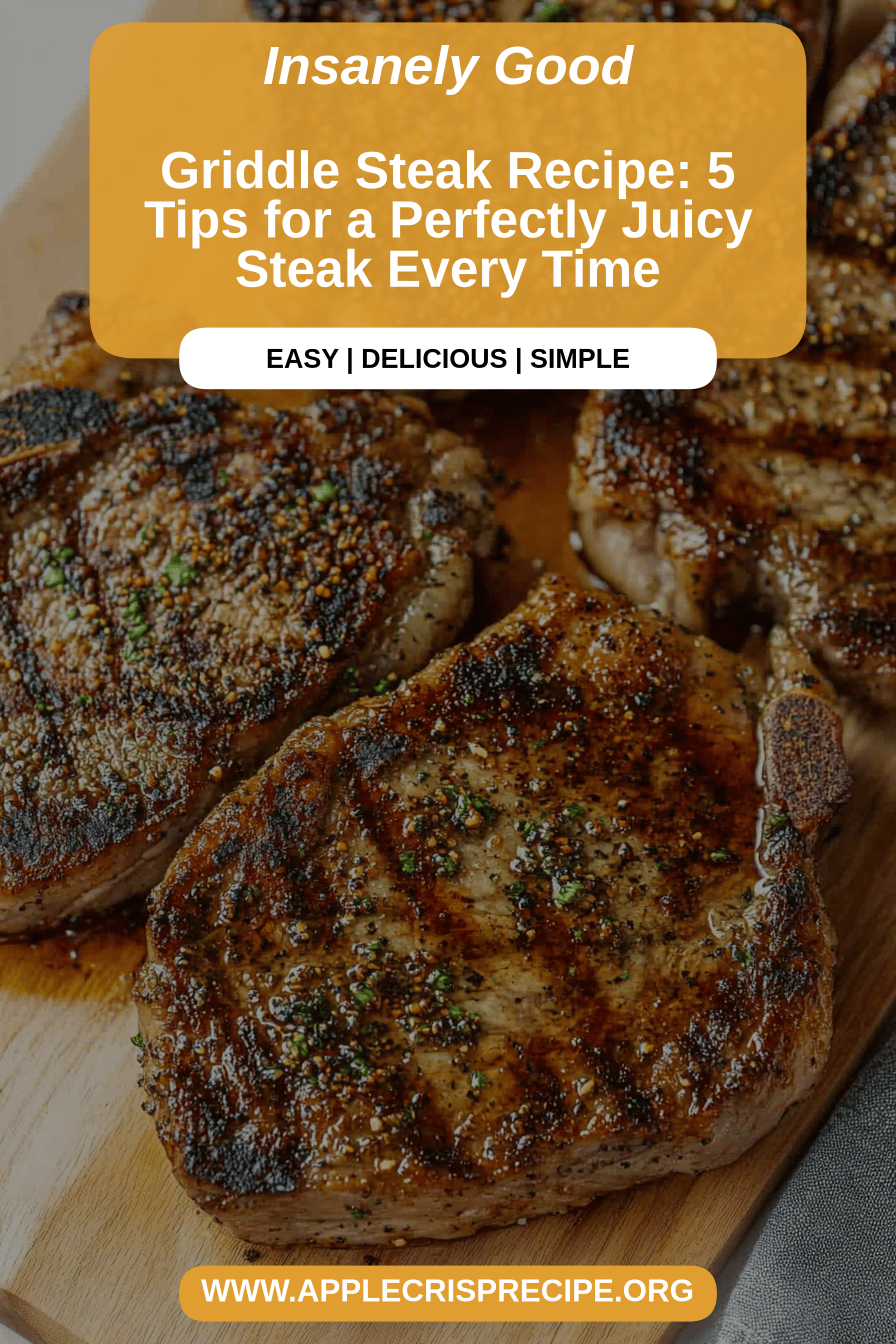 Griddle Steak Recipe final dish beautifully presented and ready to serve